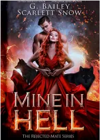 Cover of Mine in Hell, Book 1 of the Cursed Mate series, featuring dark, fantasy-themed artwork.